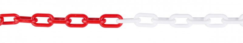 Reťaz plast. červeno-biela 6mm/25m 51450 Reťaz plast. červeno-biela 6mm/25m 51450