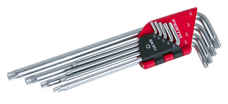 Sada kľúčov Torx T10-T50 9D predĺž. 18491 Sada kľúčov Torx T10-T50 9D predĺž. 18491