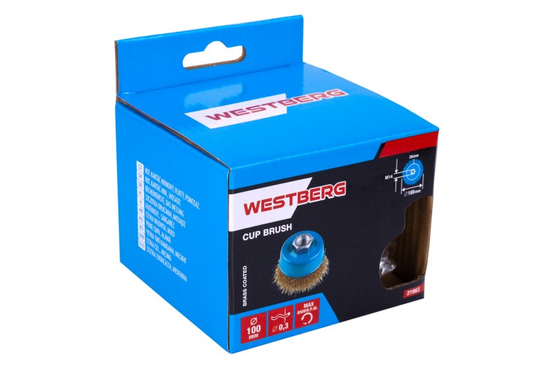 Kefa rotačná črepníková vlnitá WESTBERG 100mm M14 21963 Kefa rotačná črepníková vlnitá WESTBERG 100mm M14 21963