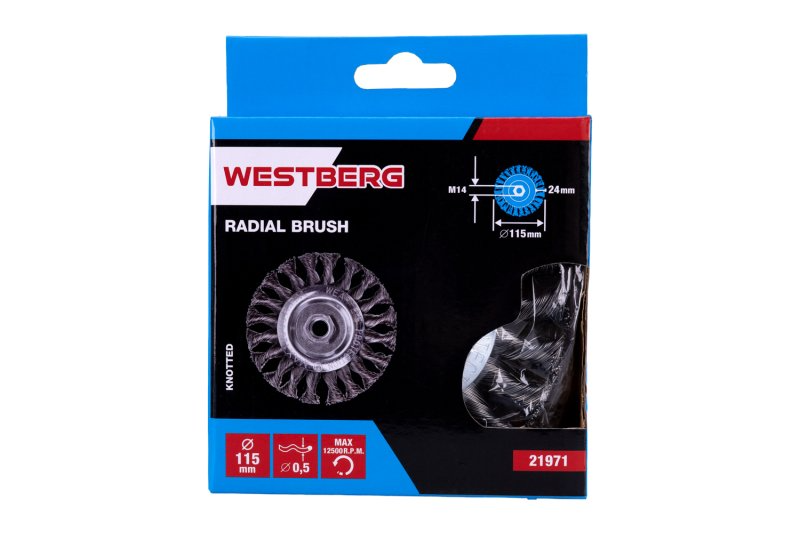 Kefa rotačné radiálne vrkoče WESTBERG 115mm M14 21971 Kefa rotačné radiálne vrkoče WESTBERG 115mm M14 21971