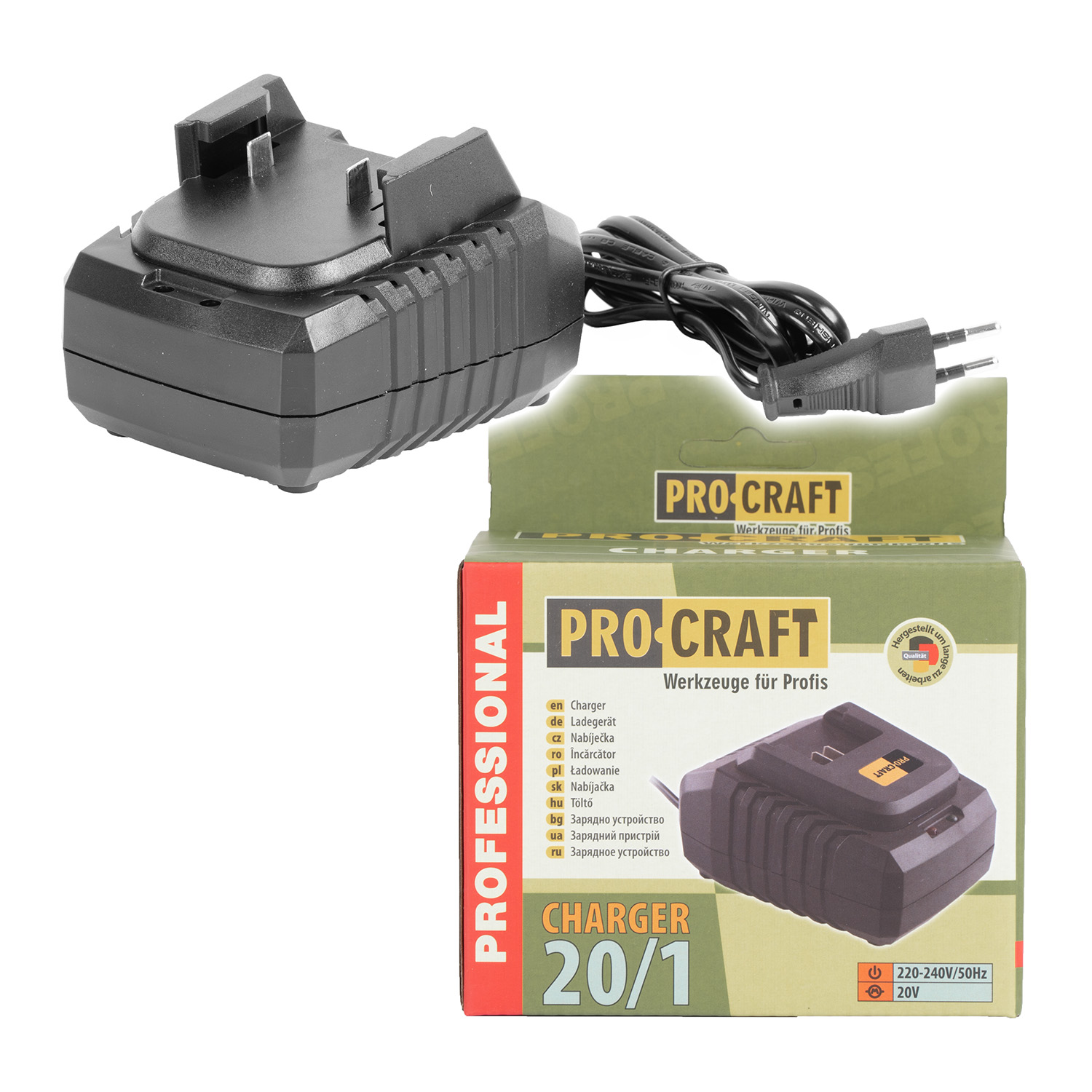 Nabíjačka pre 20V Li-ion akumulátory Procraft 20/1 | 20/1 Nabíjačka pre 20V Li-ion akumulátory Procraft 20/1 | 20/1