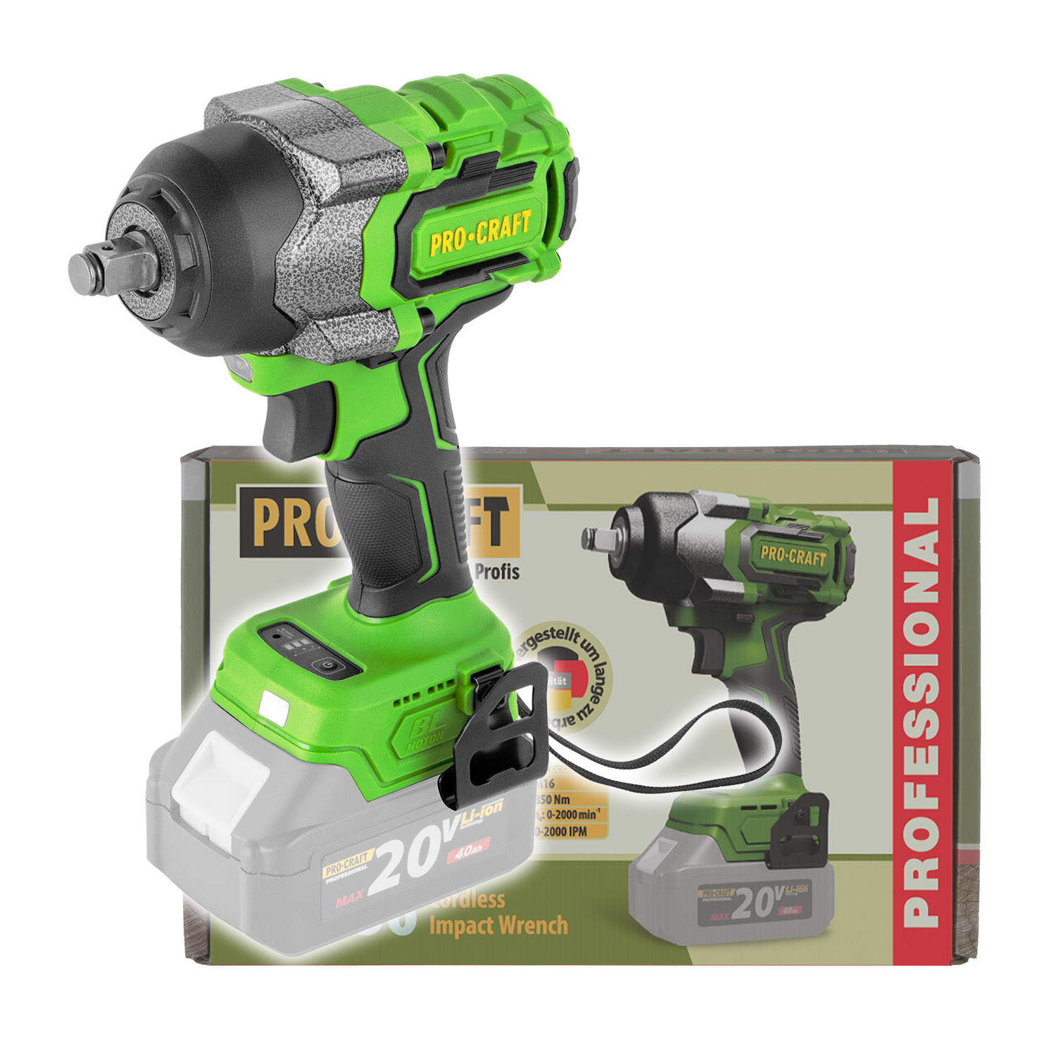 Aku rázový uťahovák Procraft PWA36bb (bez akumulátora a nabíjačky) | PWA36bb Aku rázový uťahovák Procraft PWA36bb (bez akumulátora a nabíjačky) | PWA36bb