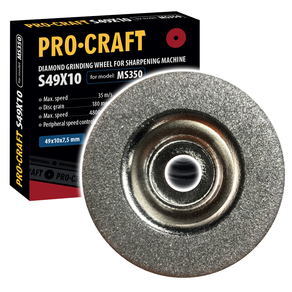 Brúsny kotúč pre brúsku nožov Procraft S49x10 / MS350 | S49X10 Brúsny kotúč pre brúsku nožov Procraft S49x10 / MS350 | S49X10