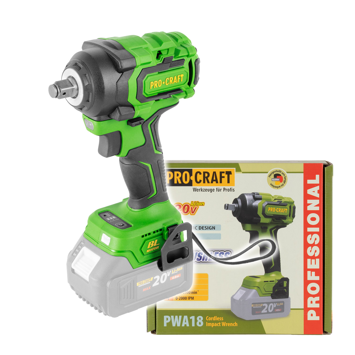 Aku rázový uťahovák Procraft PWA18 (bez akumulátora a nabíjačky) | PWA18bb Aku rázový uťahovák Procraft PWA18 (bez akumulátora a nabíjačky) | PWA18bb