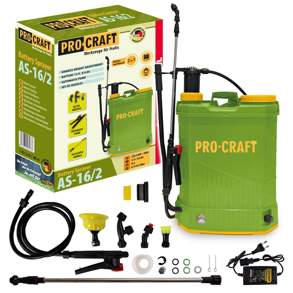 Aku postrekovač Procraft AS-16/2 | AS-16/2 Aku postrekovač Procraft AS-16/2 | AS-16/2