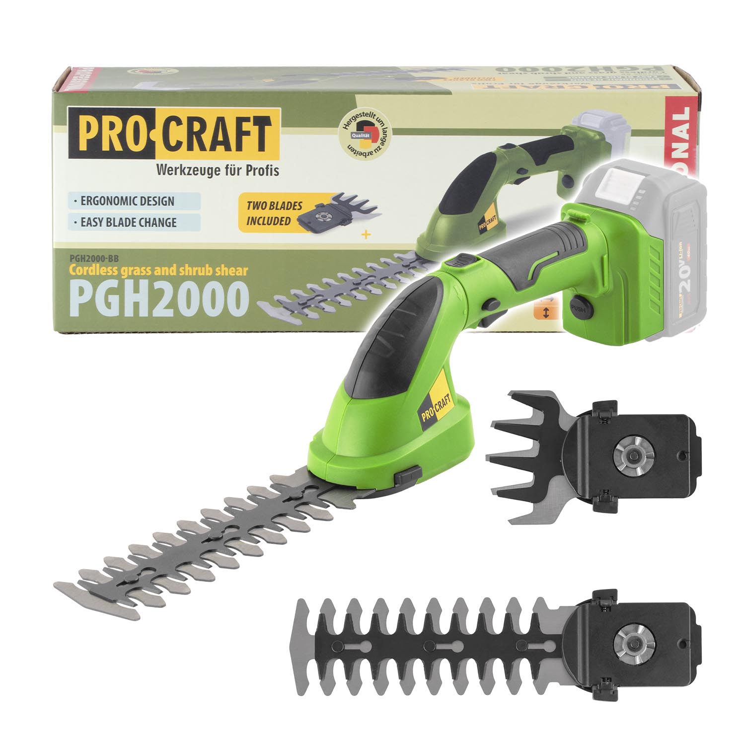 Akumulátorové nožnice na trávu Procraft PGH2000 (bez akumulátora a nabíjačky) | PGH2000 Akumulátorové nožnice na trávu Procraft PGH2000 (bez akumulátora a nabíjačky) | PGH2000
