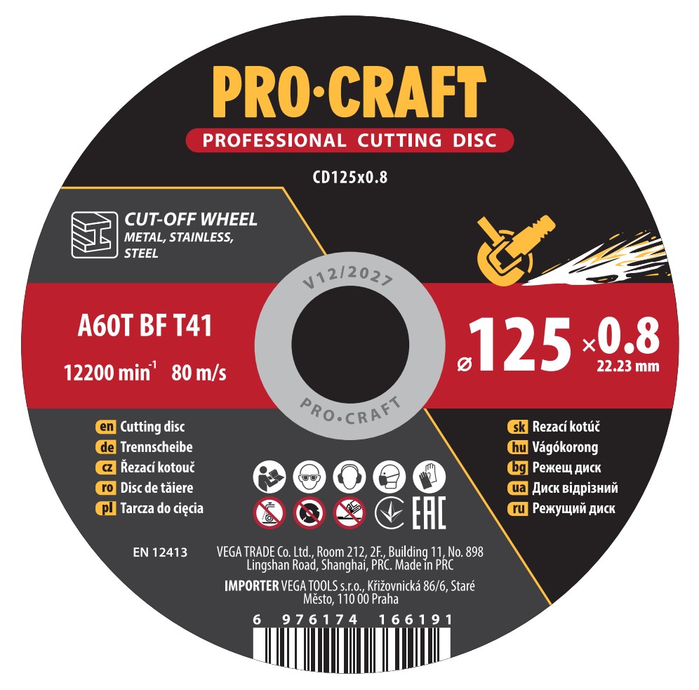 Rezný kotúč Procraft CD125x0 Rezný kotúč Procraft CD125x0