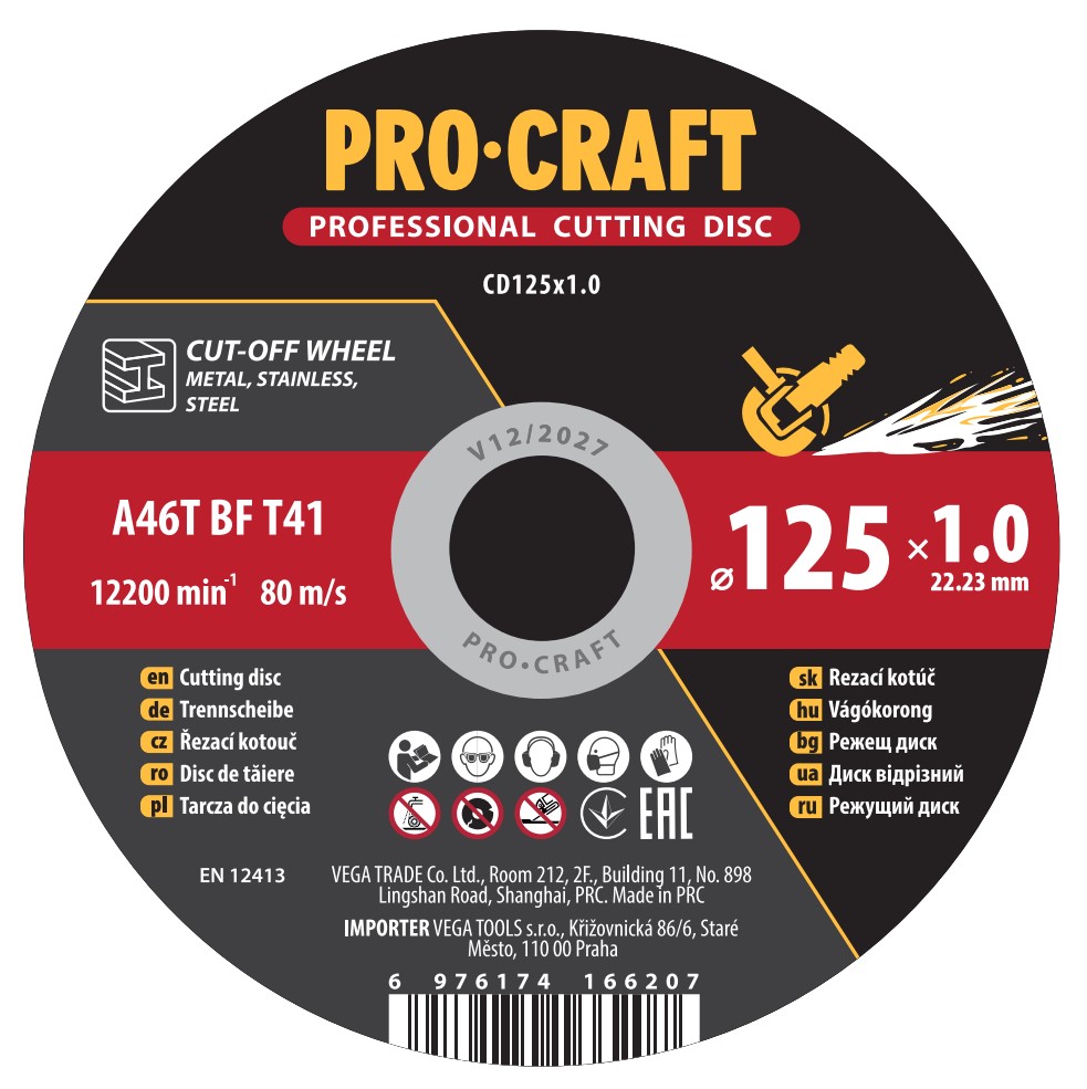 Rezací kotúč Procraft CD125x1 Rezací kotúč Procraft CD125x1