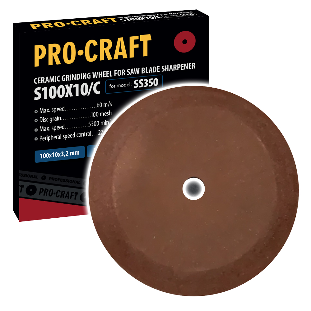 Brúsny kotúč pre pílové listy Procraft s100x10 / C / SS350 | S100X10/C Brúsny kotúč pre pílové listy Procraft s100x10 / C / SS350 | S100X10/C