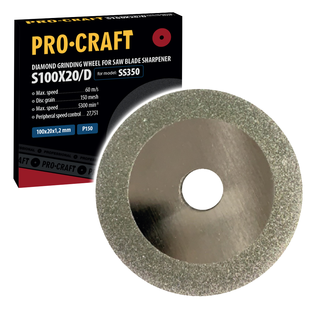 Brúsny kotúč pre pílové listy Procraft s100x20 / D / SS350 | S100X20/D Brúsny kotúč pre pílové listy Procraft s100x20 / D / SS350 | S100X20/D