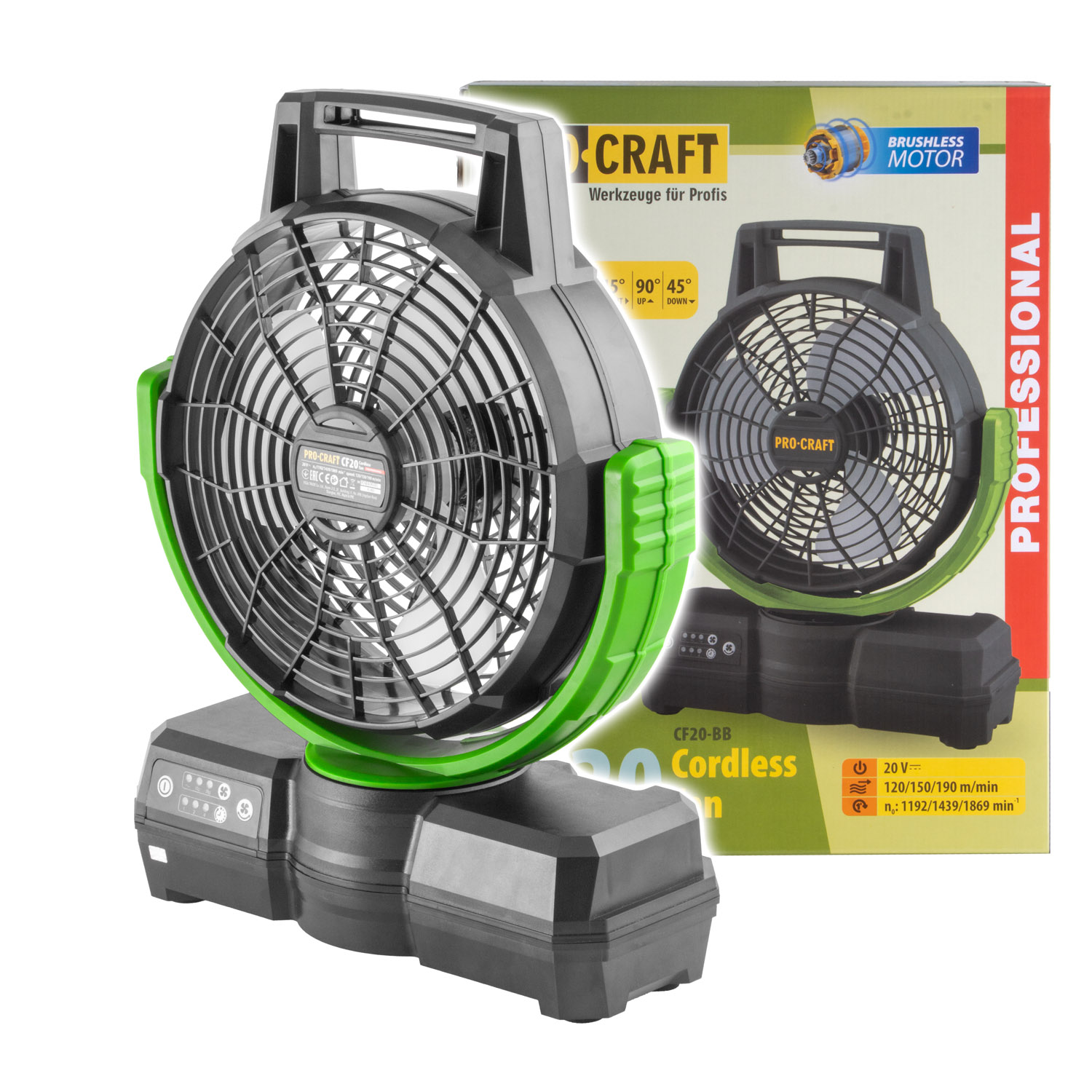 Aku ventilátor Procraft CF20 (bez batérie a nabíjačky) | CF20 bb Aku ventilátor Procraft CF20 (bez batérie a nabíjačky) | CF20 bb