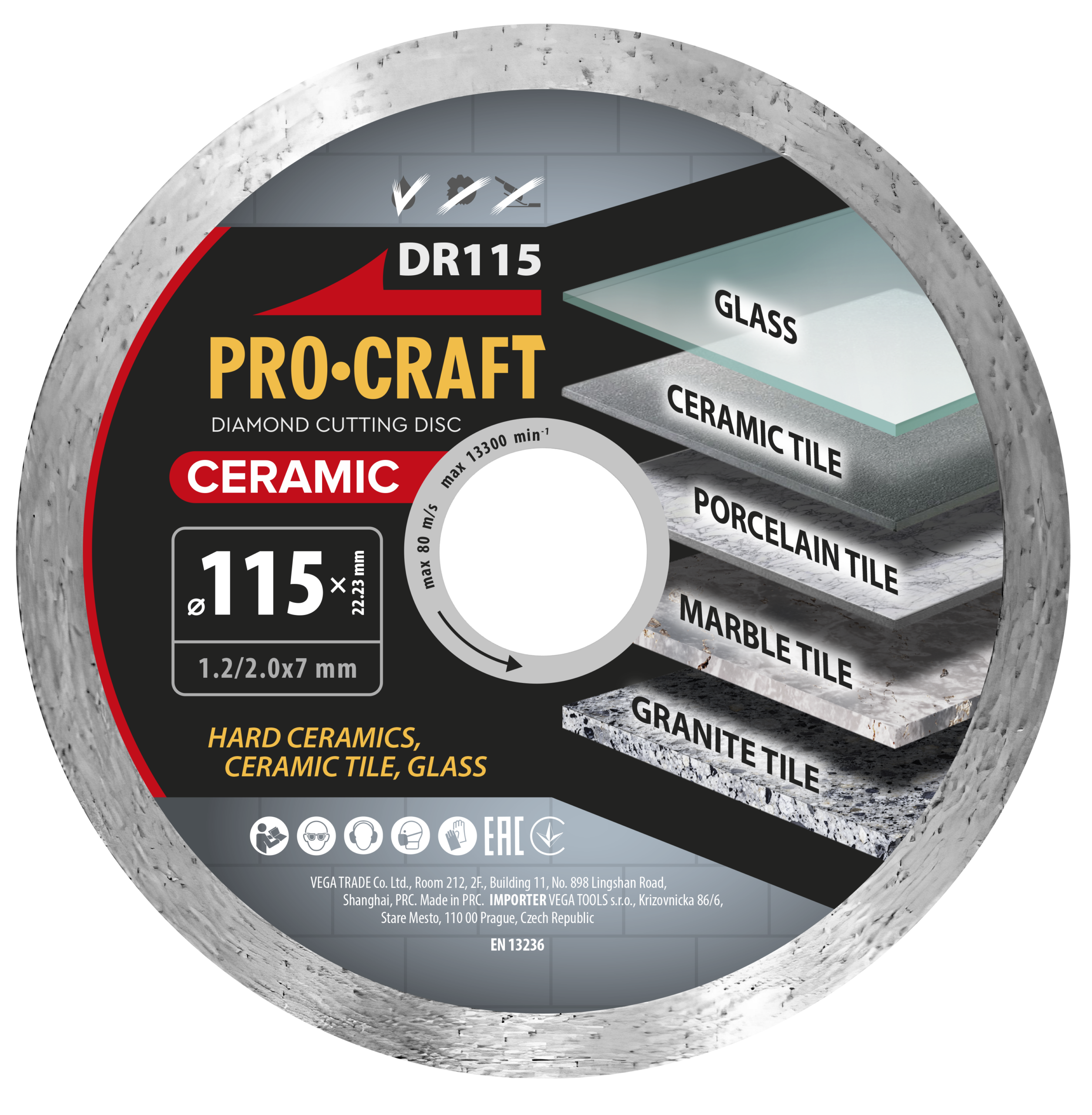 Diamantový rezný kotúč Ceramic Procraft DR115 | DR115 Diamantový rezný kotúč Ceramic Procraft DR115 | DR115