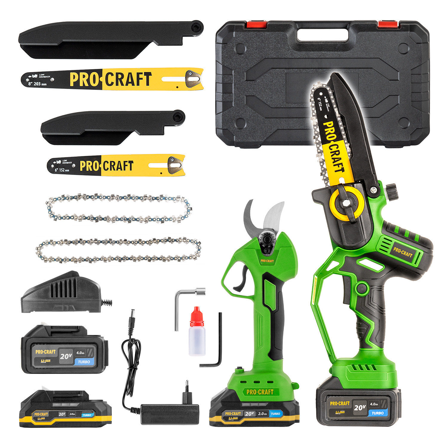 Sada aku ručná píla Procraft PKA32Li a nožnice na konáre ES25Li | SPKA32Li/ES25Li Sada aku ručná píla Procraft PKA32Li a nožnice na konáre ES25Li | SPKA32Li/ES25Li