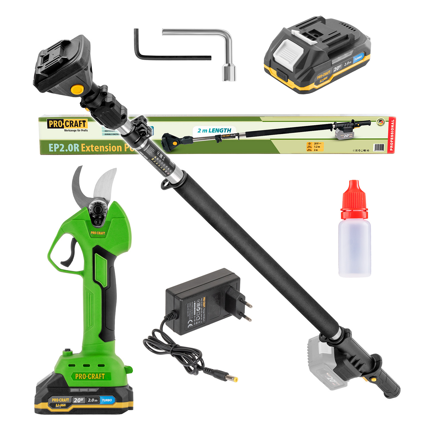 Sada aku nožnice na konáre ES32Li a predlžovací nadstavec EP2.0R | SES32Li-EP2.0 Sada aku nožnice na konáre ES32Li a predlžovací nadstavec EP2.0R | SES32Li-EP2.0