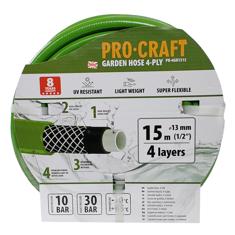 Záhradná hadica Procraft PR-4GH1315 4-vrstvová Záhradná hadica Procraft PR-4GH1315 4-vrstvová