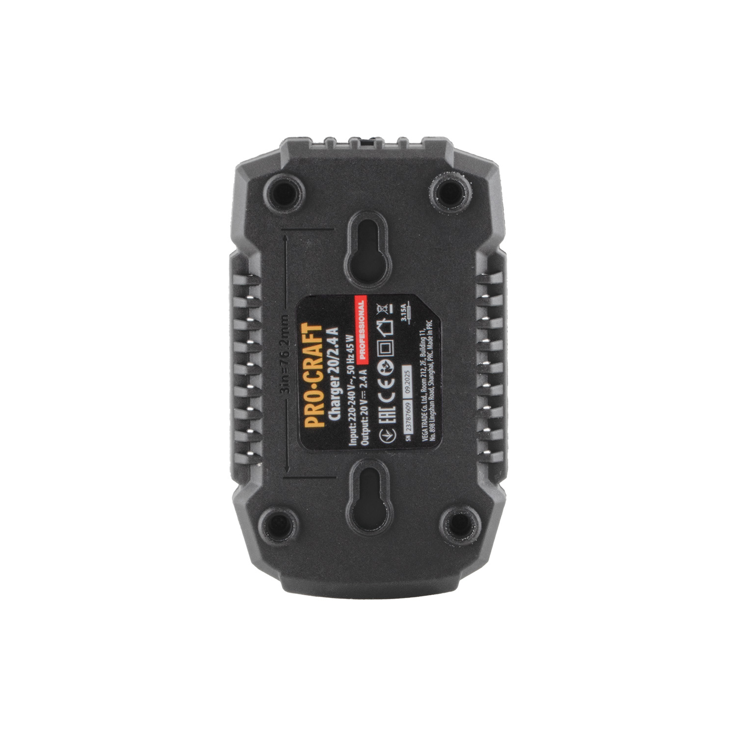 Nabíjačka pre 20 V Li-ion batérie Procraft 20/2.4 A. | 20/2.4A Nabíjačka pre 20 V Li-ion batérie Procraft 20/2.4 A. | 20/2.4A