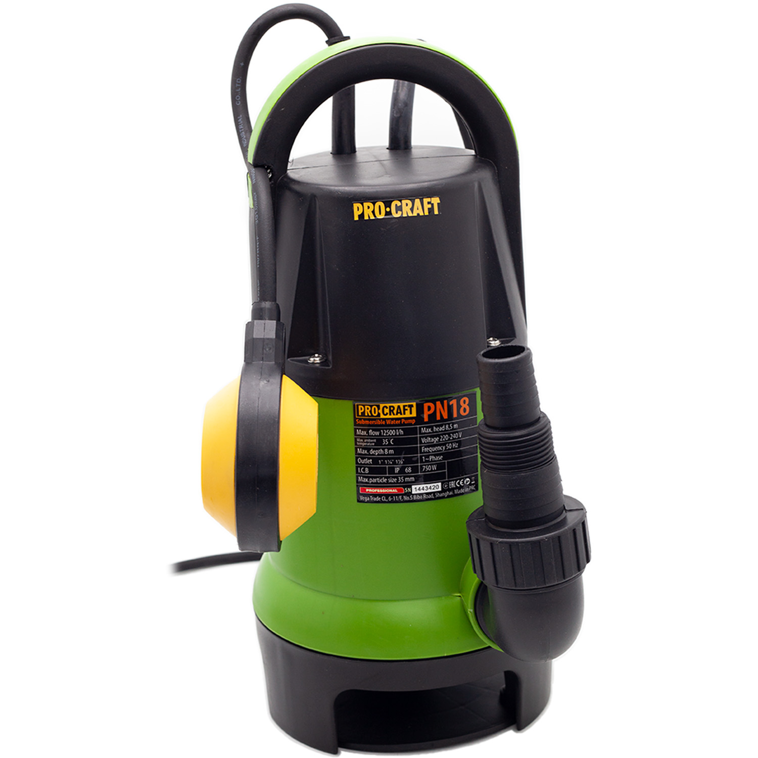 Ponorné čerpadlo do vodnej nádrže Procraft PN18 | PN18 Ponorné čerpadlo do vodnej nádrže Procraft PN18 | PN18