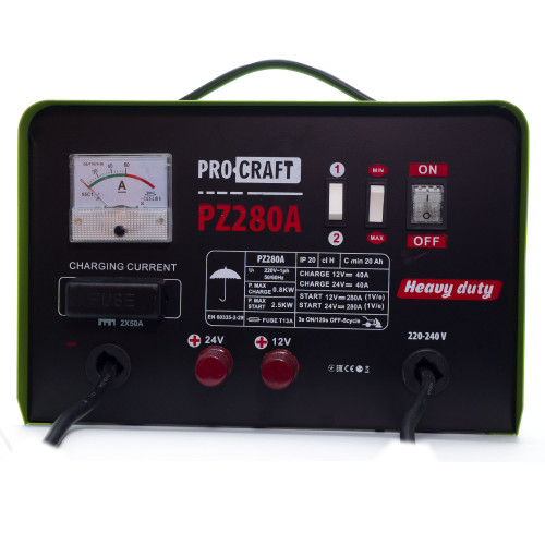 Nabíjačka autobatérií so štartovacím napájaním Procraft PZ280A | PZ280A Nabíjačka autobatérií so štartovacím napájaním Procraft PZ280A | PZ280A