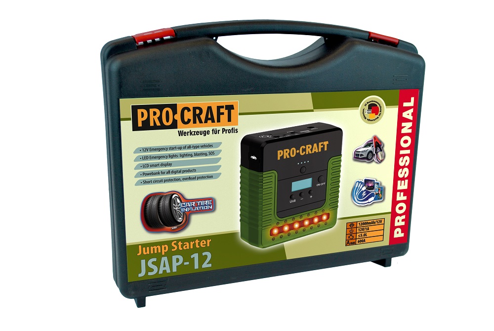 Štartovací zdroj s funkciou kompresora Procraft JSAP-12 | JSAP-12 Štartovací zdroj s funkciou kompresora Procraft JSAP-12 | JSAP-12