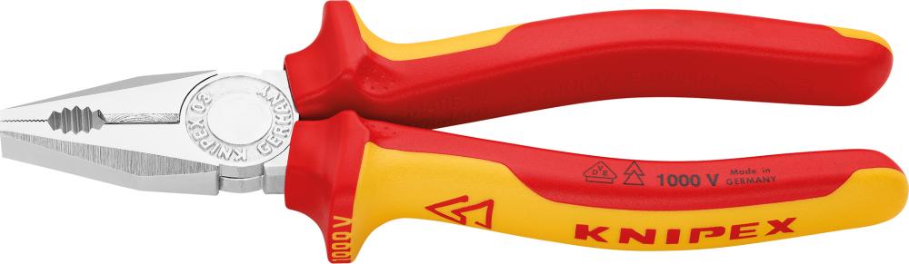 Kombinované kliešte VDE s viaczložkovými rukoväťami 200 mm KNIPEX Kombinované kliešte VDE s viaczložkovými rukoväťami 200 mm KNIPEX