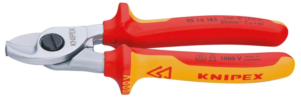 Káblové nožnice VDE s viaczložkovými rukoväťami 165 mm KNIPEX Káblové nožnice VDE s viaczložkovými rukoväťami 165 mm KNIPEX