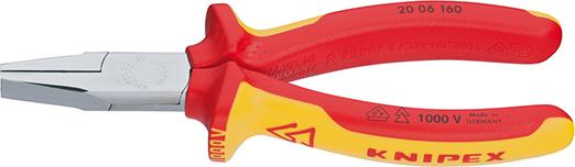 Ploché kliešte VDE s viaczložkovými rukoväťami 160 mm KNIPEX Ploché kliešte VDE s viaczložkovými rukoväťami 160 mm KNIPEX