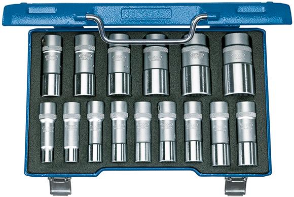 Adaptér nástrčných kľúčov v súprave 12-hranný 1/2" 10-32 mm 15-dielna Gedore Adaptér nástrčných kľúčov v súprave 12-hranný 1/2" 10-32 mm 15-dielna Gedore