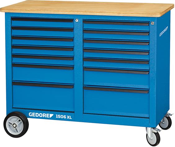 Dielenský stôl na kolieskach 1506XL 2511 1250x550x985 mm Gedore Dielenský stôl na kolieskach 1506XL 2511 1250x550x985 mm Gedore