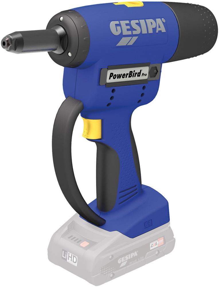 Akumulátorová nitovačka solo PowerBirdPRO GE Gesipa bez akumulátora bez nabíjačky kartónová škatuľa Akumulátorová nitovačka solo PowerBirdPRO GE Gesipa bez akumulátora bez nabíjačky kartónová škatuľa