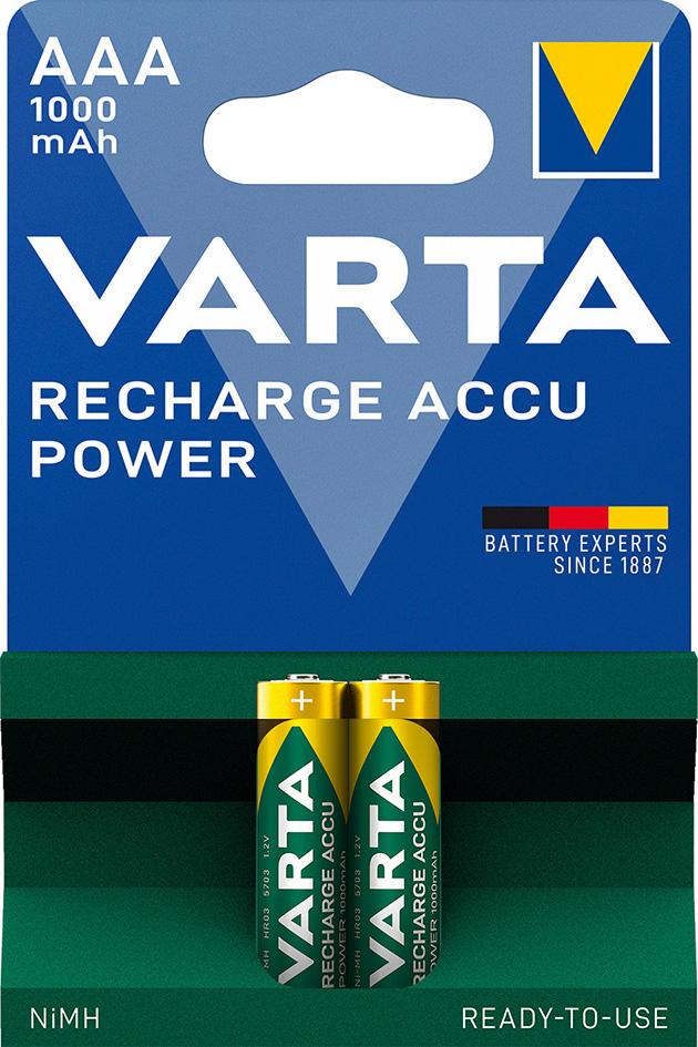 Batéria RECHARGEABLE Akumulátor AAA 1000 mAh VARTA Batéria RECHARGEABLE Akumulátor AAA 1000 mAh VARTA