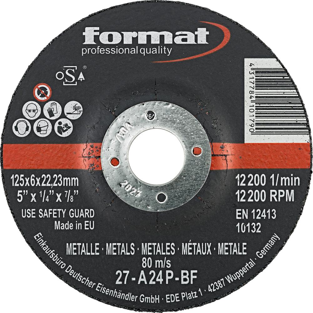 Hrubovací kotúč, zalomený oceľ/liatina 115×6 mm FORMAT