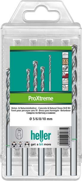 Sada vrtákov do betónu ProXtreme 4/5/6/8/10 mm heller Sada vrtákov do betónu ProXtreme 4/5/6/8/10 mm heller