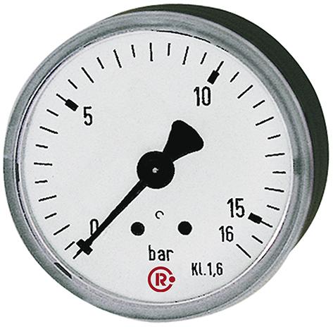 Manometer zadný centrický 63 mm 0-10 barov G1/4" RIEGLER Manometer zadný centrický 63 mm 0-10 barov G1/4" RIEGLER