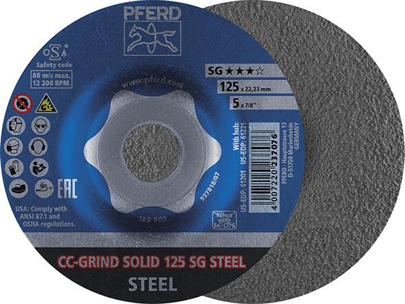 Brúsny kotúč CC-Grind Solid STEEL 125 mm PFERD Brúsny kotúč CC-Grind Solid STEEL 125 mm PFERD