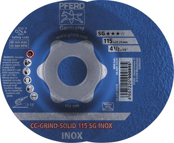 Brúsny kotúč CC-Grind Solid SG INOX 115 mm PFERD Brúsny kotúč CC-Grind Solid SG INOX 115 mm PFERD