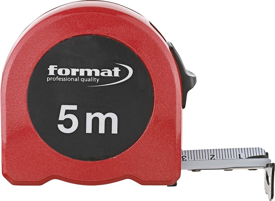 Hliníkové vreckové meracie pásmo 5mx25 mm biele FORMAT Hliníkové vreckové meracie pásmo 5mx25 mm biele FORMAT