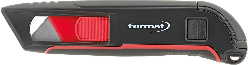 Bezpečnostný nôž automatické spätné zatiahnutie čepele vrátane 2 čepelí FORMAT Bezpečnostný nôž automatické spätné zatiahnutie čepele vrátane 2 čepelí FORMAT
