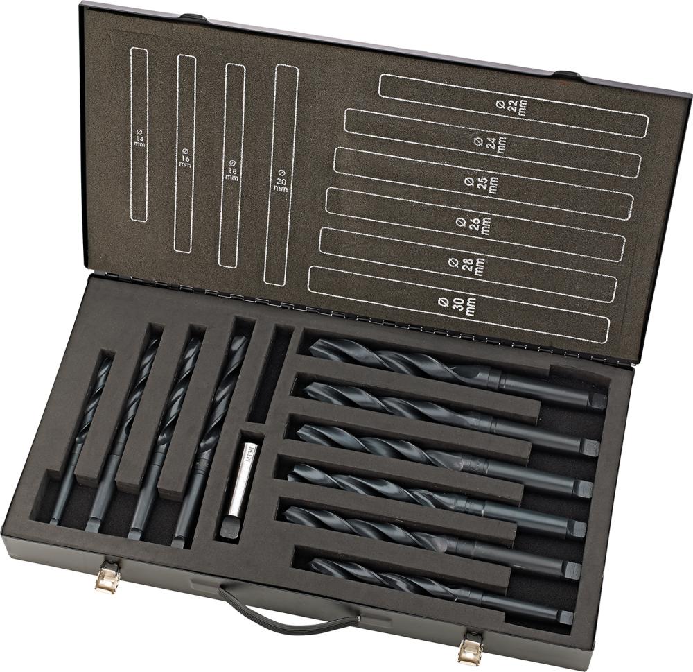 Sada špirálových vrtákov DIN345 HSS valcov. 14-30 mm Sada špirálových vrtákov DIN345 HSS valcov. 14-30 mm