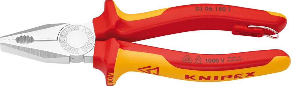 Kombinované kliešte VDE TT s viaczložkovými rukoväťami 180 mm KNIPEX Kombinované kliešte VDE TT s viaczložkovými rukoväťami 180 mm KNIPEX