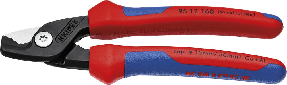 Káblové nožnice s viaczložkovými rukoväťami 160 mm úzky tvar hlavy KNIPEX Káblové nožnice s viaczložkovými rukoväťami 160 mm úzky tvar hlavy KNIPEX