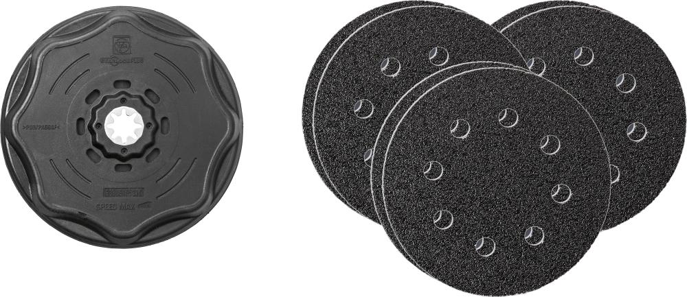 Sada brúsnych kotúčov, okrúhlych dierovaných, Ø 115 mm, Fein 7-dielna StarlockPlus