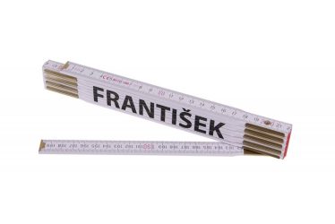 Meter 2m drevený skladací biely FRANTIŠEK 13411