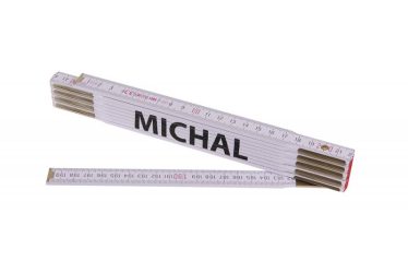Meter 2m drevený skladací biely MICHAL 13413