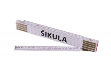 Meter 2m drevený skladací biely ŠIKULA 13468