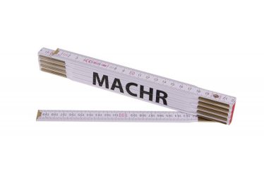 Meter 2m drevený skladací biely MACHR 13470