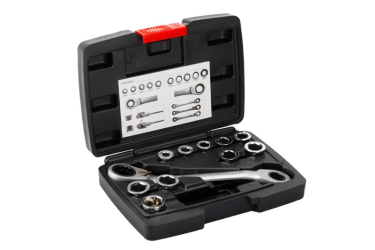 Kľúč 8-19mm račňový s vložkami 17619