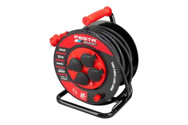 Kábel predlž. na bubne FESTA INDUSTRY 25m 230V 4 zás