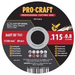 Rezný kotúč Procraft CD115x0