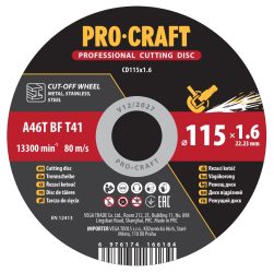 Rezný kotúč Procraft CD115x1