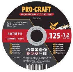 Rezací kotúč Procraft CD125x1
